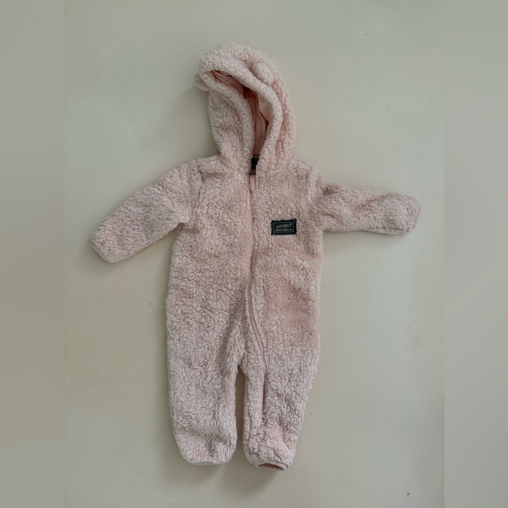 Eddie Bauer Pink Plush One Piece Footies